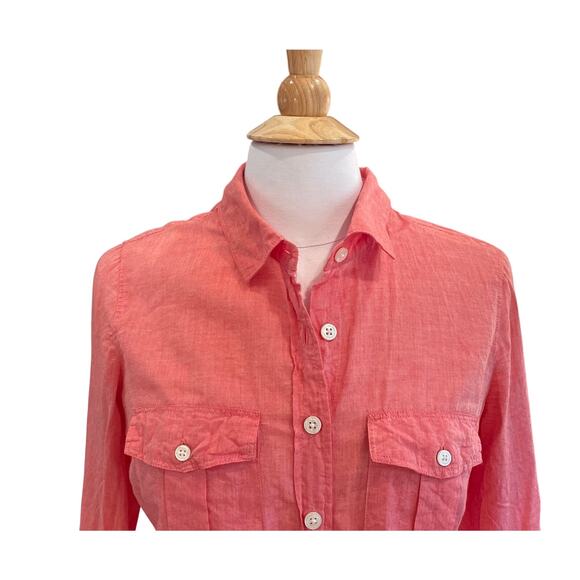 J.Crew Factory Cotton Long Sleeve Button Down The Perfect Shirt Nantucket Red S - Picture 2 of 10